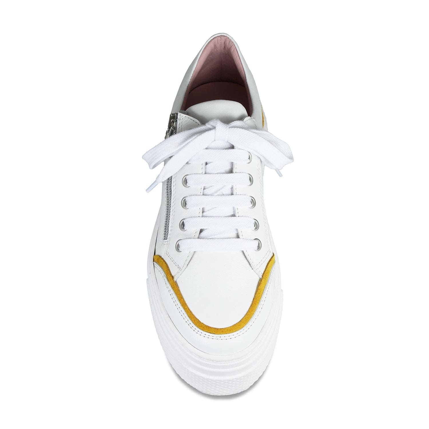 Shoes Jazz: White Leather & Sunflower Sole Bliss USA