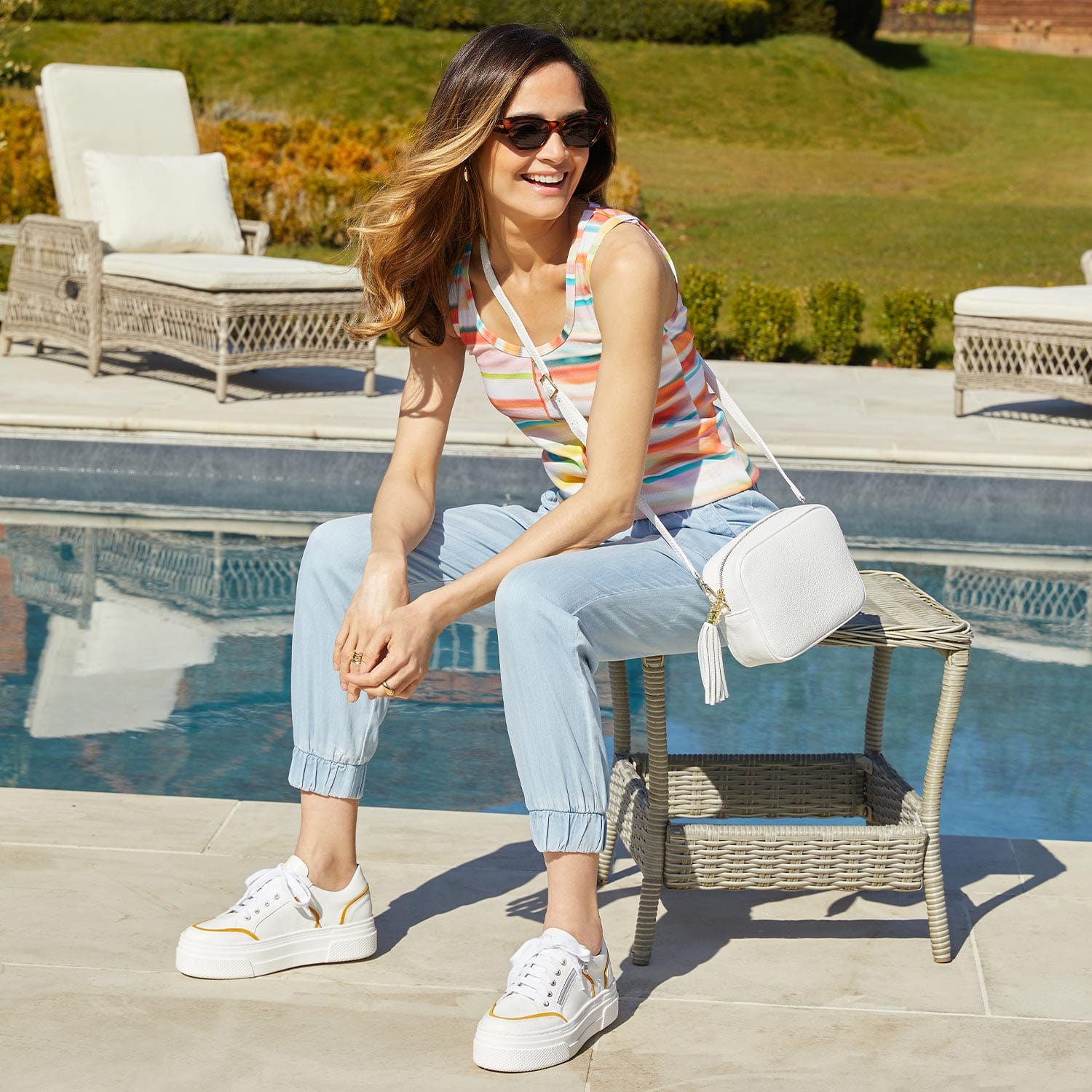 Shoes Jazz: White Leather & Sunflower Sole Bliss USA
