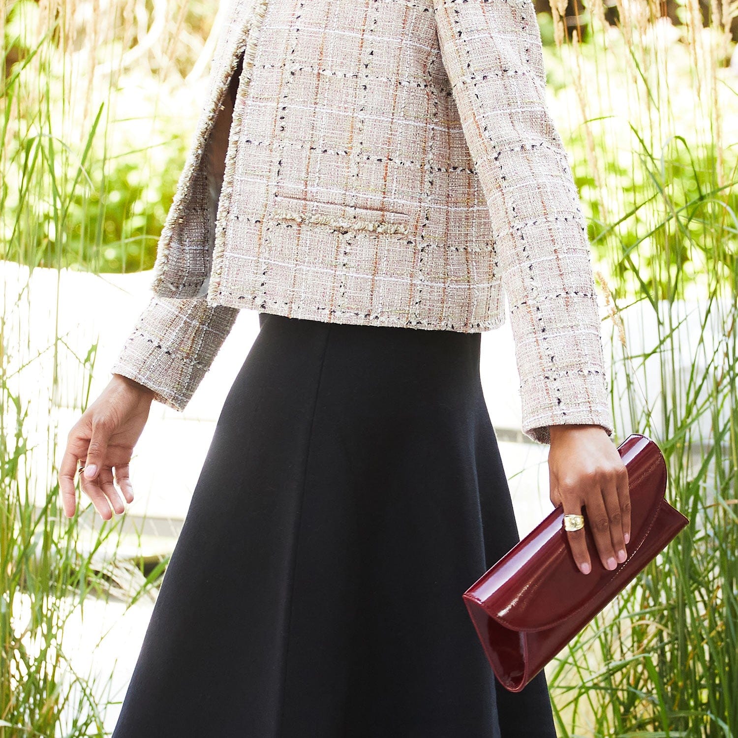 Bags Jenna: Burgundy Patent Leather Sole Bliss USA