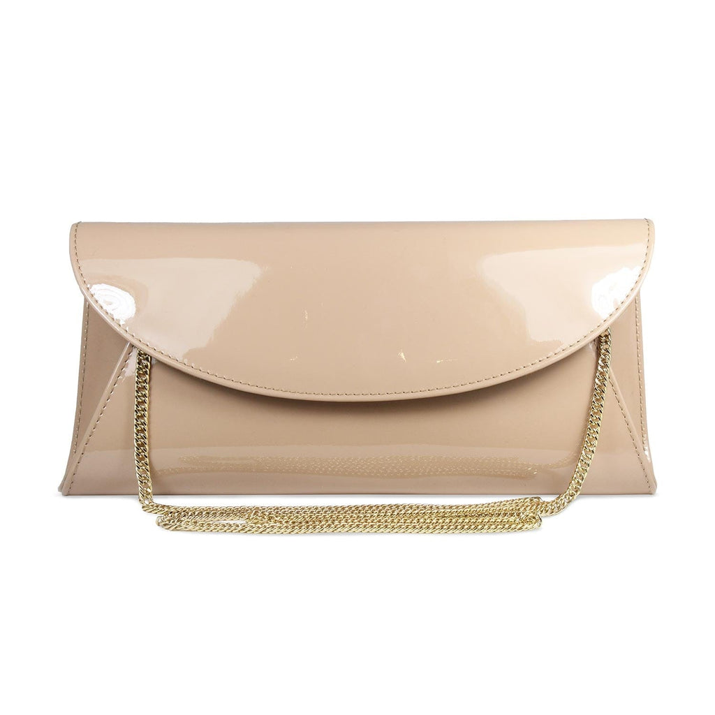 Jenna: Sand Patent – Envelope Clutch Bag Sole Bliss – Sole Bliss USA
