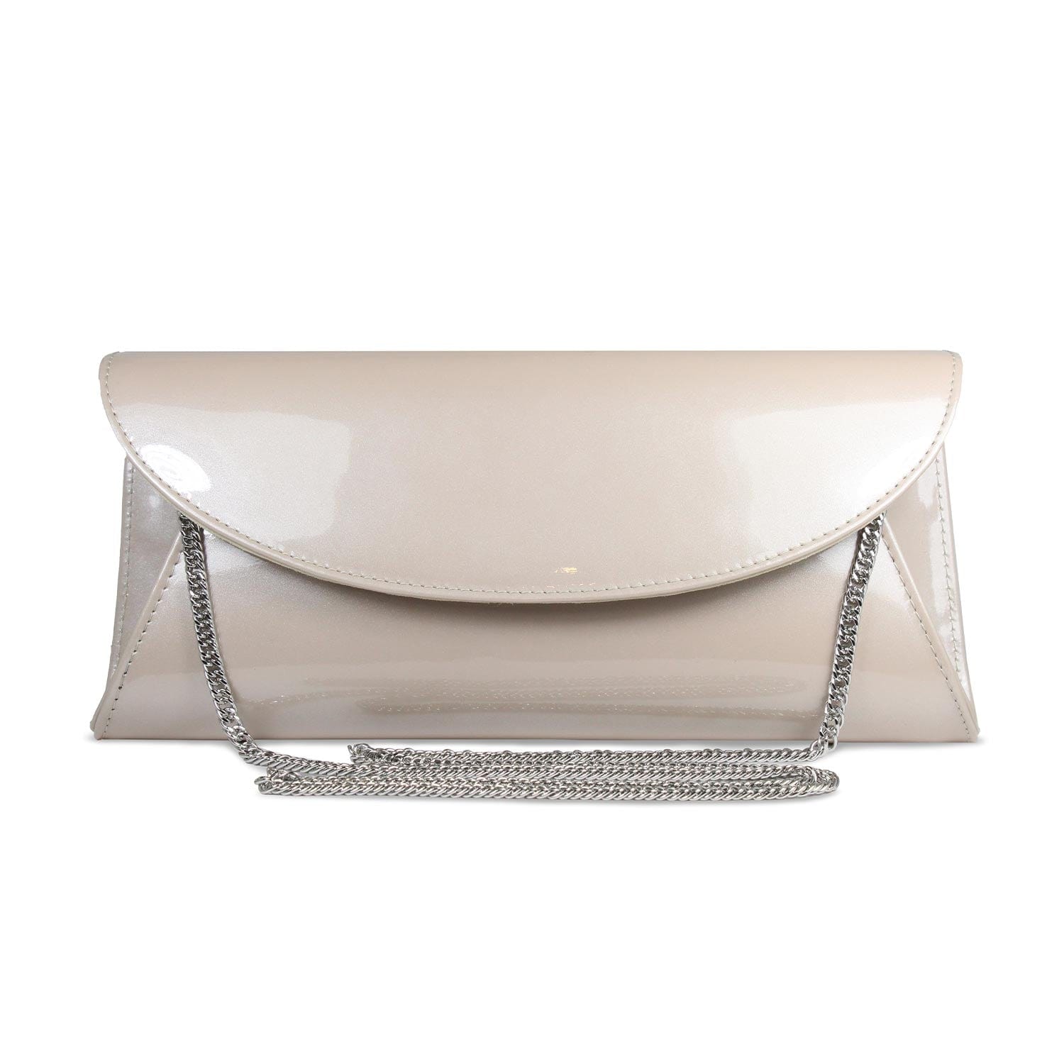 Bags Jenna: Pale Taupe Patent Leather Sole Bliss USA