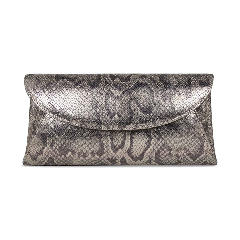 Bags Jenna: Metallic Snake Print Leather Sole Bliss USA