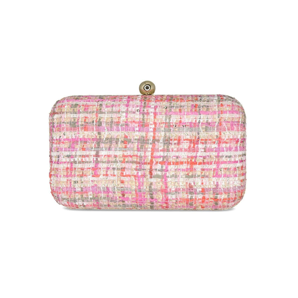 Jewel: Pink Tweed – Box Clutch Bag | Sole Bliss – Sole Bliss USA