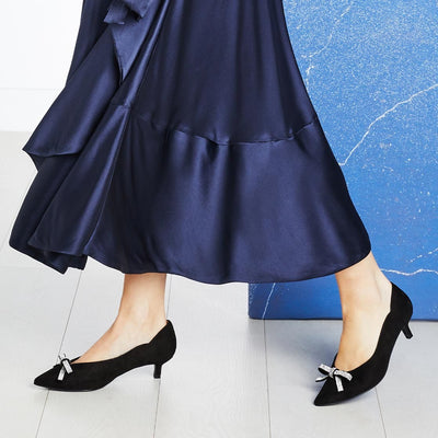 Shoes Kylie: Black Suede & Diamante Sole Bliss USA