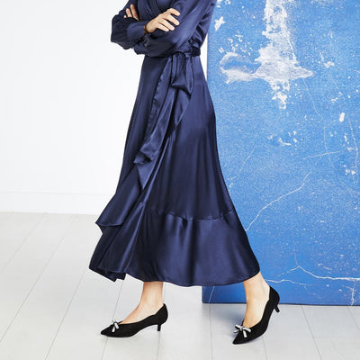 Shoes Kylie: Black Suede & Diamante Sole Bliss USA