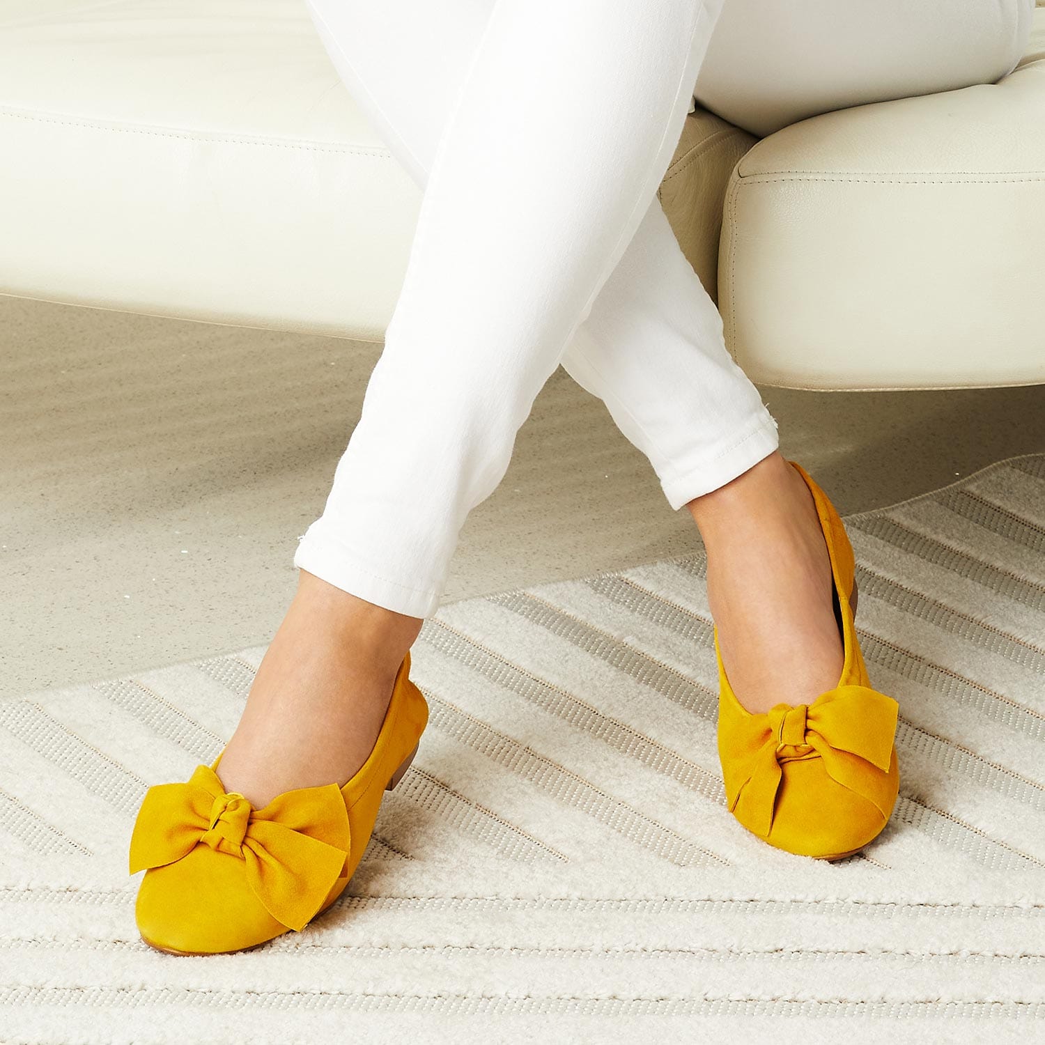 Shoes Lola: Sunflower Suede Sole Bliss USA