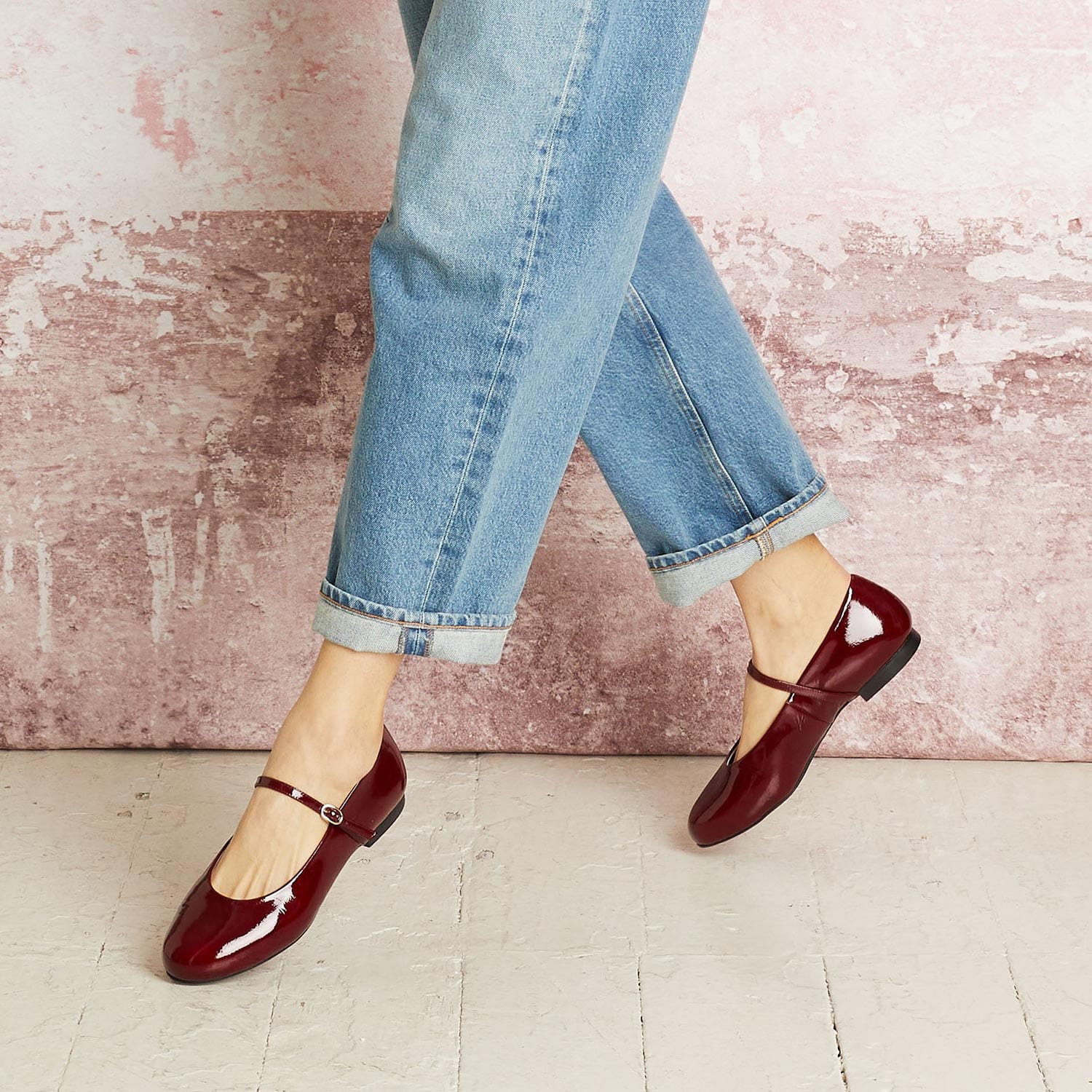 London: Bordeau Patent Leather Shoes Sole Bliss