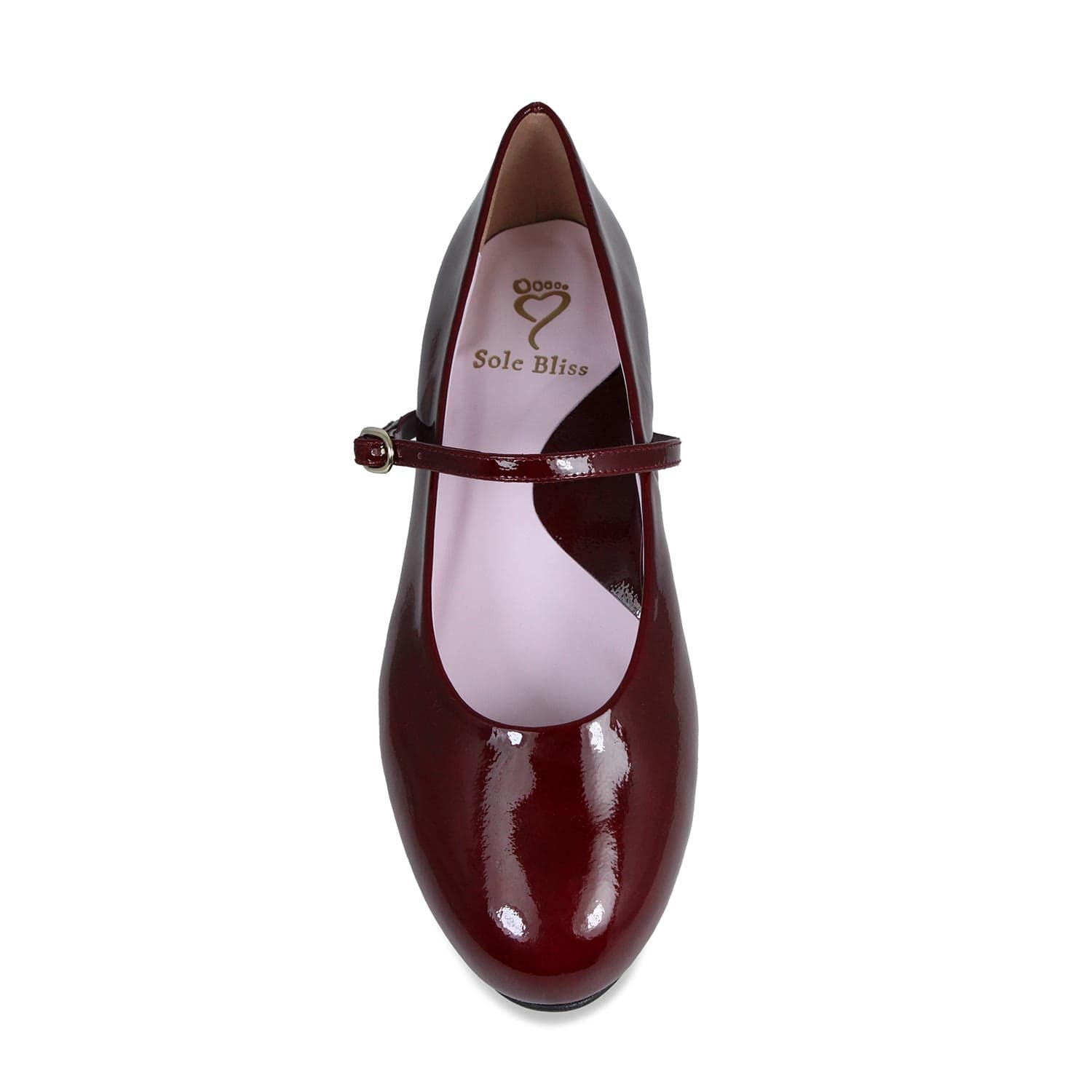London: Bordeau Patent Leather Shoes Sole Bliss
