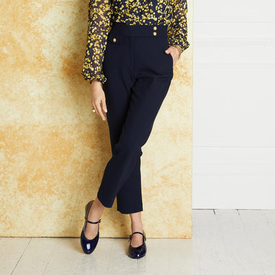 Shoes London: Navy Patent Leather Sole Bliss USA