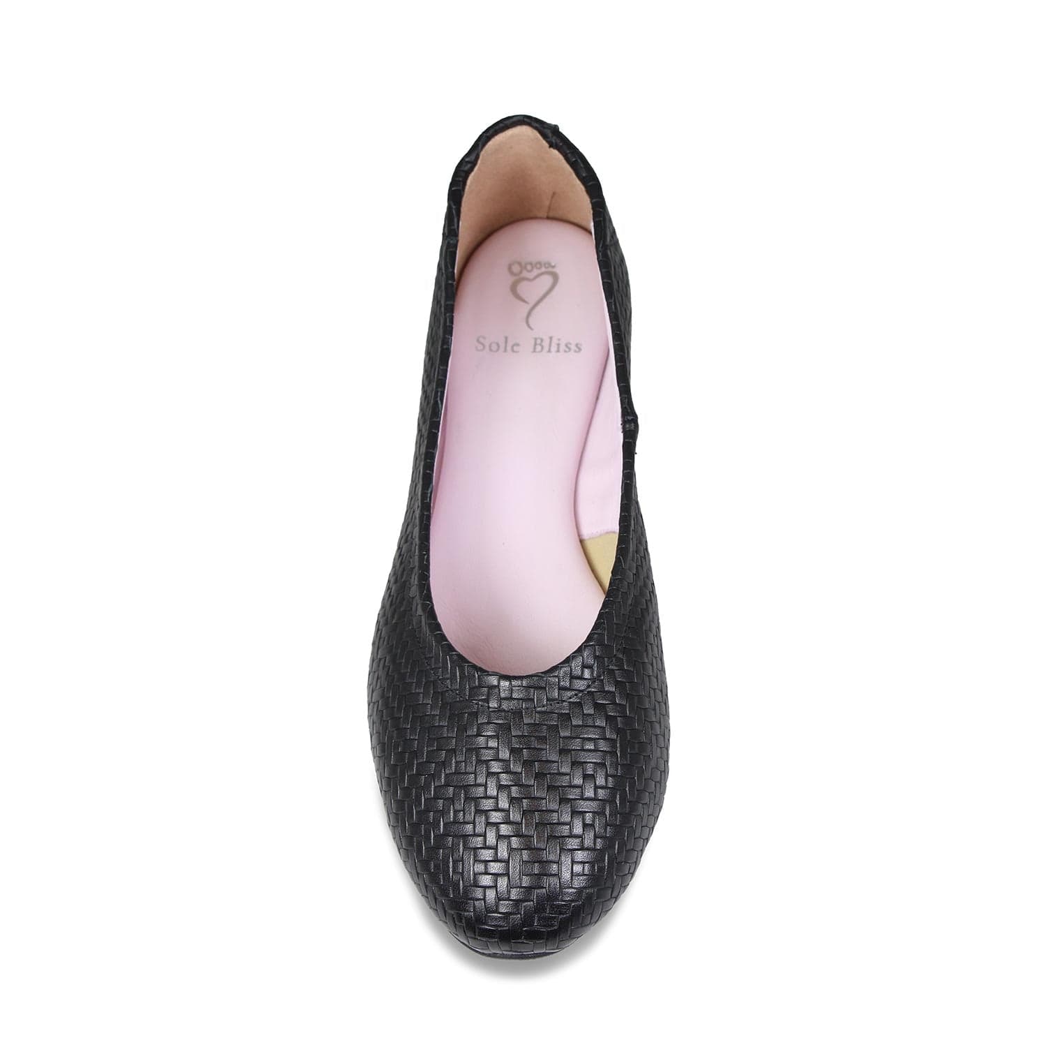 Shoes Luna: Black Weave Leather Sole Bliss USA