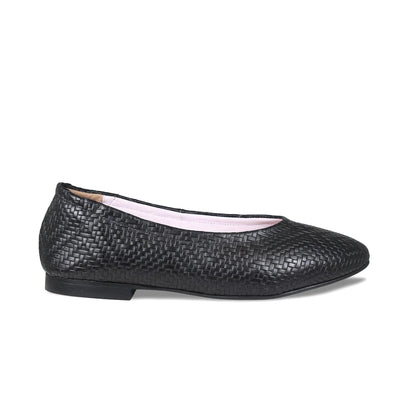 Shoes Luna: Black Weave Leather Sole Bliss USA