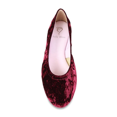 Shoes Luna: Luxe Berry Velvet Sole Bliss USA