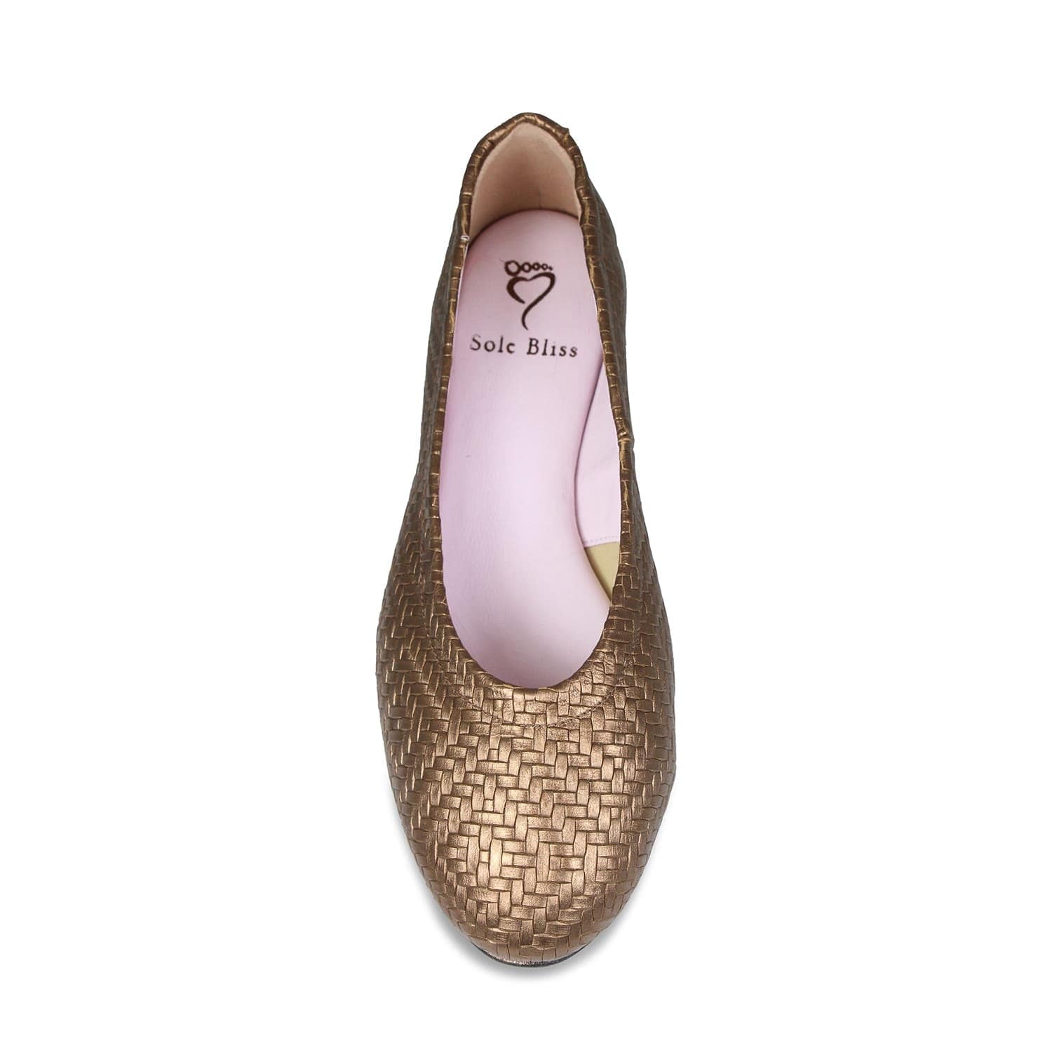 Shoes Luna: Bronze Weave Leather Sole Bliss USA
