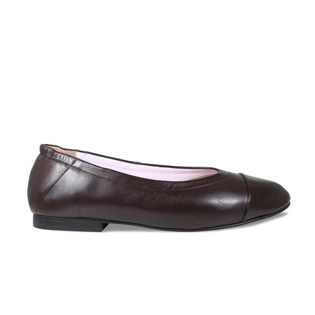 women's chocolate brown dress shoes Chocolate Brown Leather Ballet Flats
