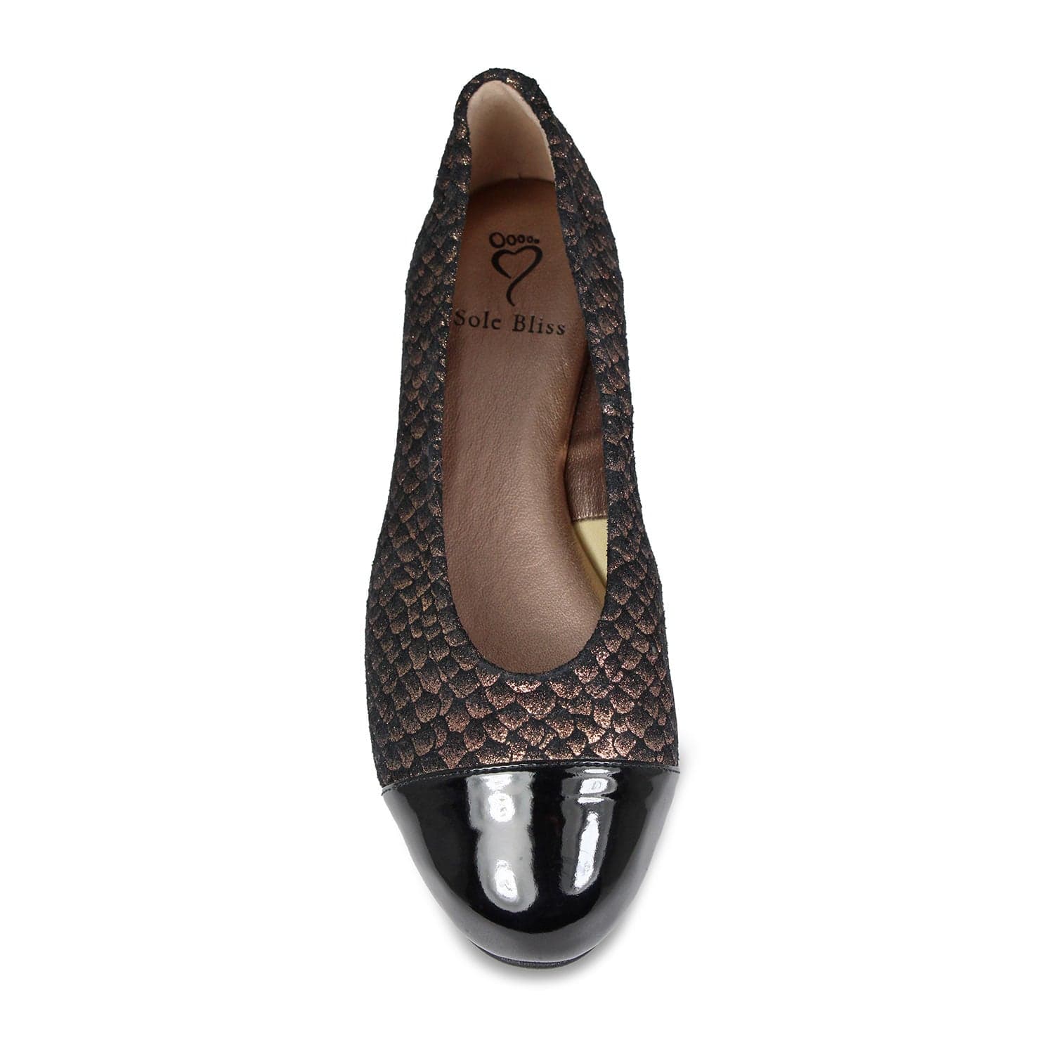 Shoes Luna: Metallic Suede & Black Patent Sole Bliss USA