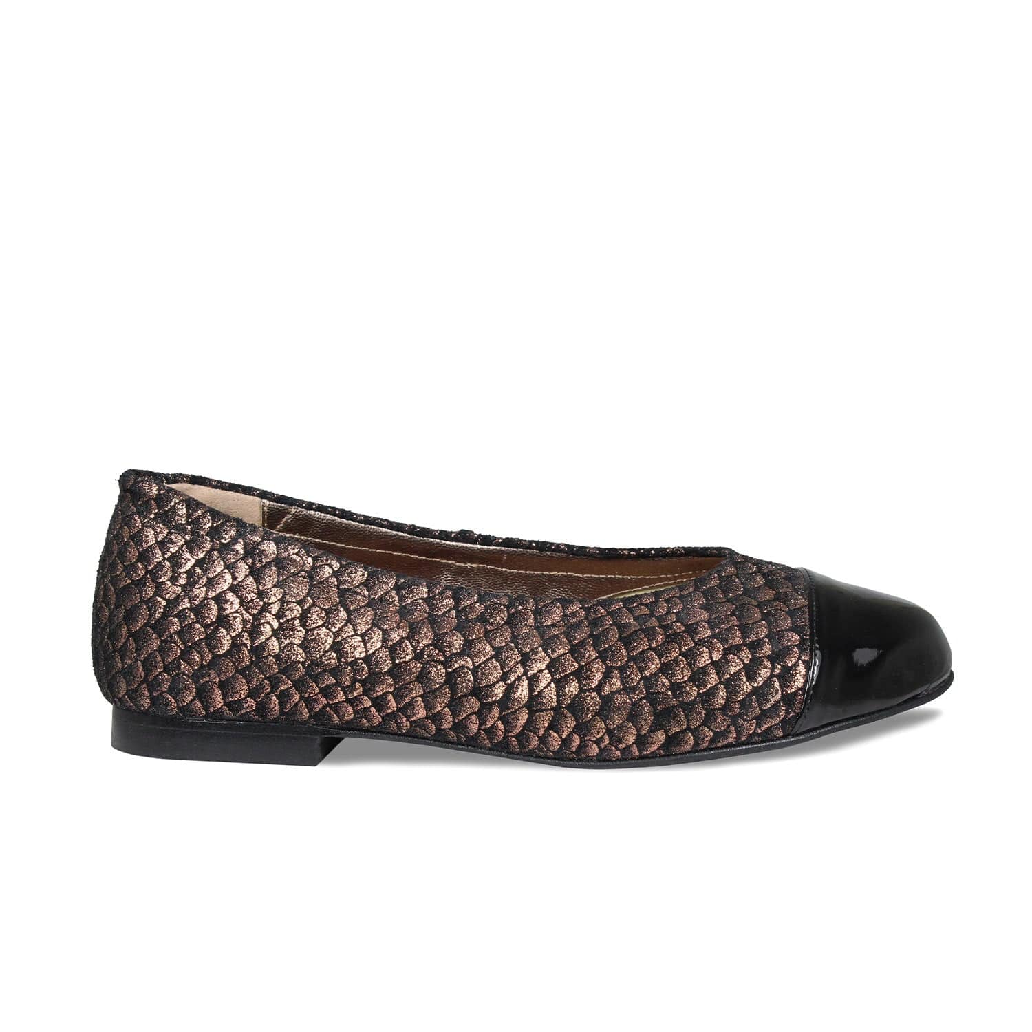 Shoes Luna: Metallic Suede & Black Patent Sole Bliss USA