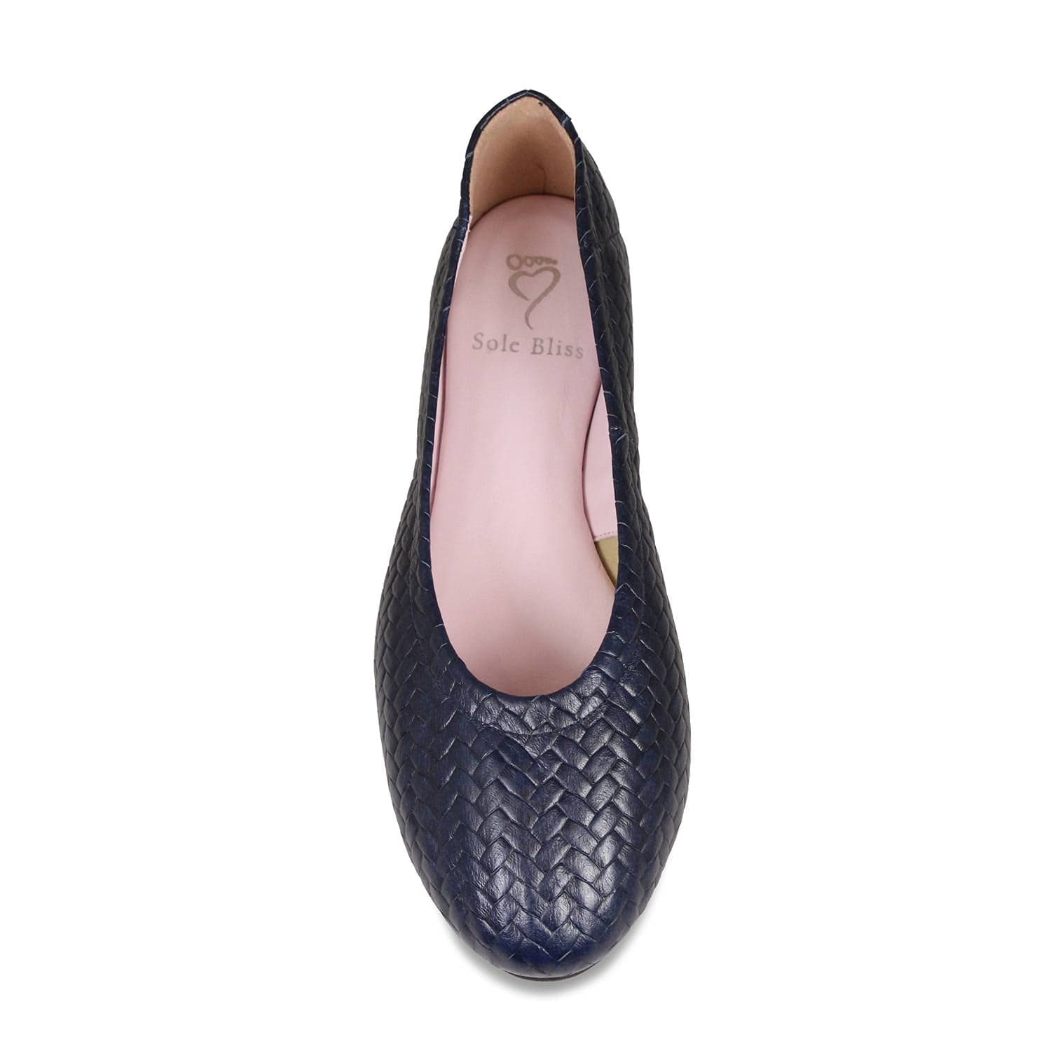 Shoes Luna: Navy Weave Leather Sole Bliss USA