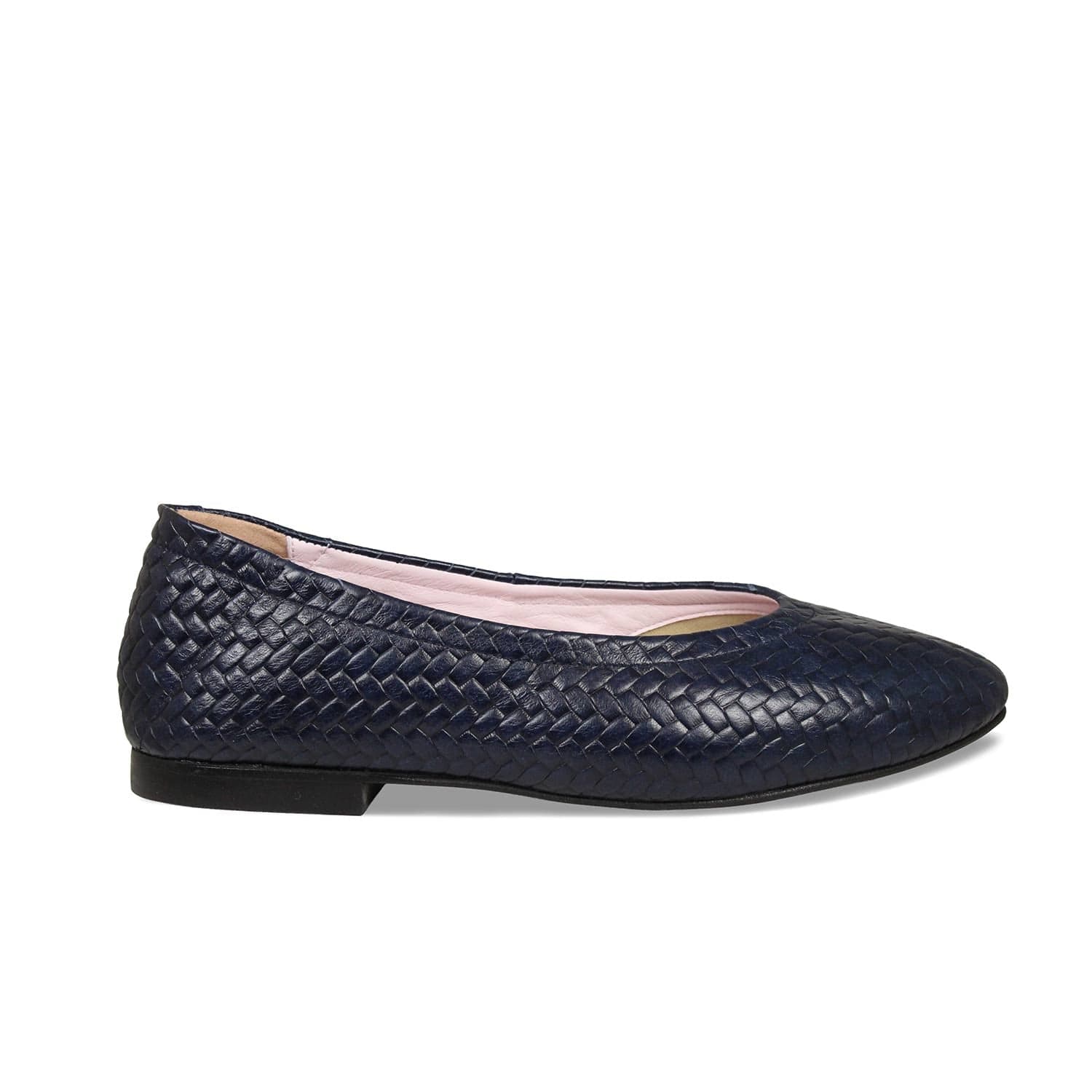 Shoes Luna: Navy Weave Leather Sole Bliss USA