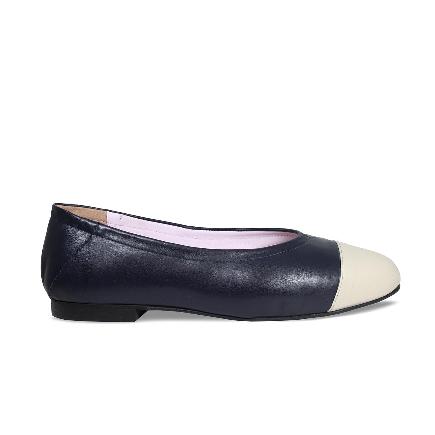Shoes Luna: Navy & Cream Leather Sole Bliss USA