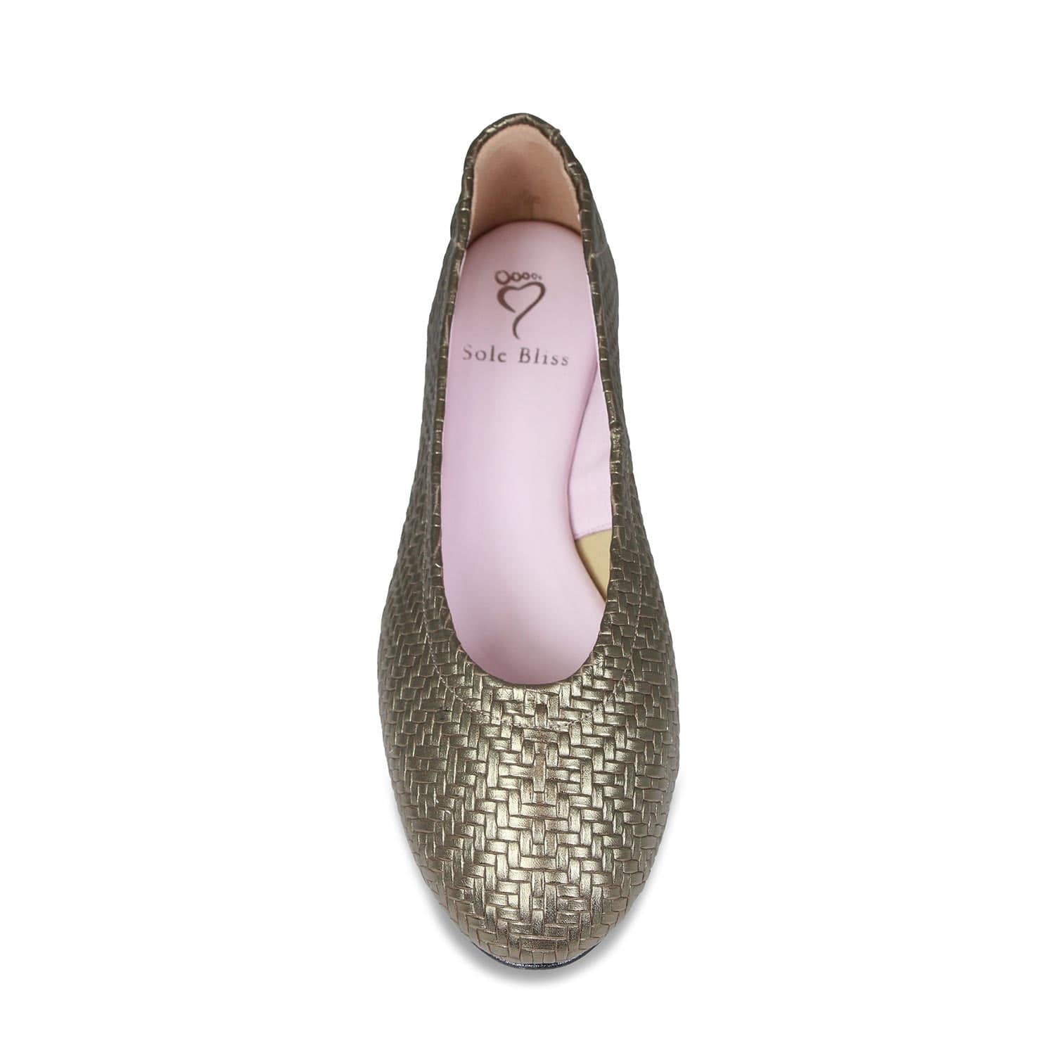 Shoes Luna: Pewter Weave Leather Sole Bliss USA