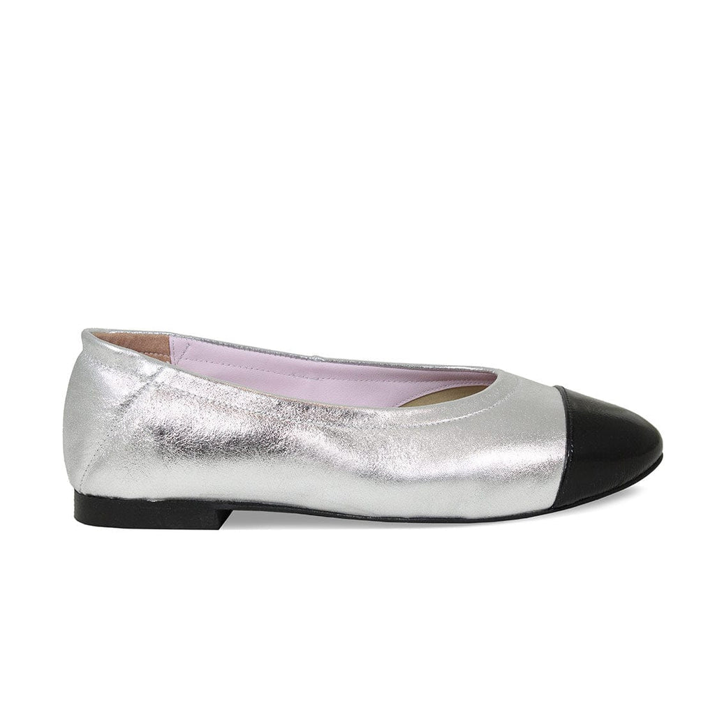 Luna: Silver & Black – Silver Ballet Flats for Bunions Luna: Silver & Black – Silver Ballet Flats for Bunions