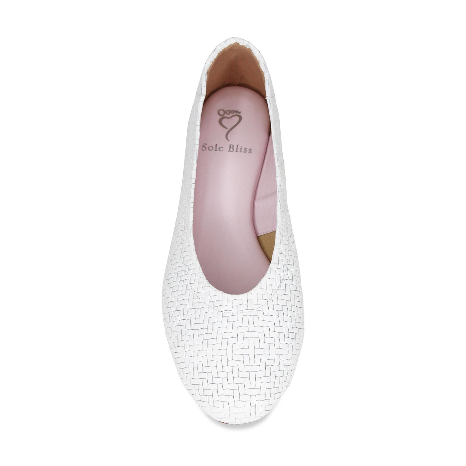Shoes Luna: White Weave Leather Sole Bliss USA