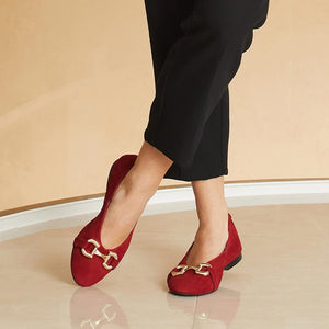 Shoes Lydia: Cherry Red Suede Sole Bliss USA