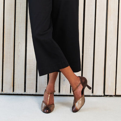 Shoes Margot: Metallic Brown Multi Leather Sole Bliss USA