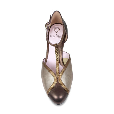 Shoes Margot: Metallic Brown Multi Leather Sole Bliss USA
