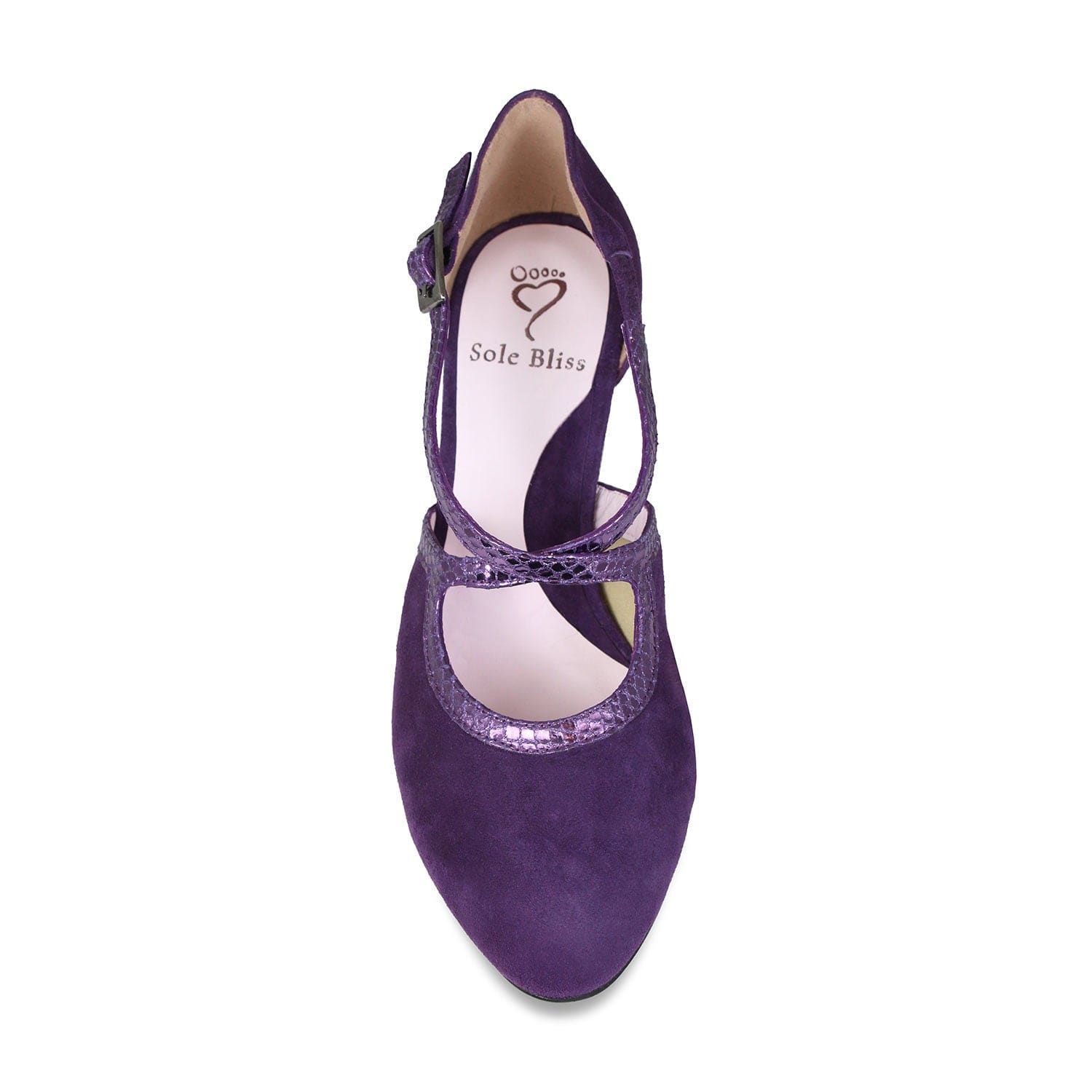 Shoes Meredith: Purple Suede & Snake Sole Bliss USA