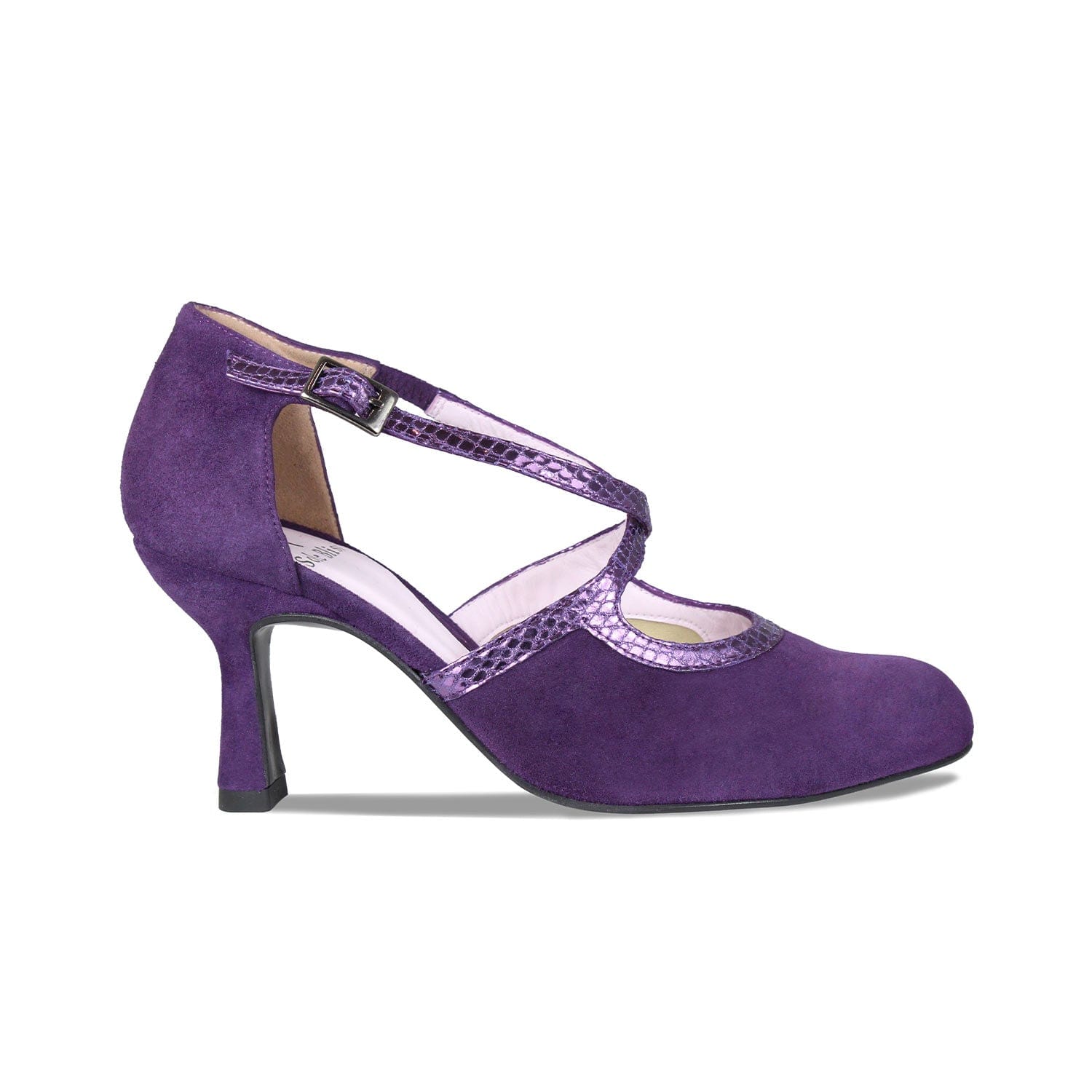Shoes Meredith: Purple Suede & Snake Sole Bliss USA