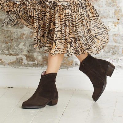 Boots Montana: Chocolate Suede Sole Bliss USA