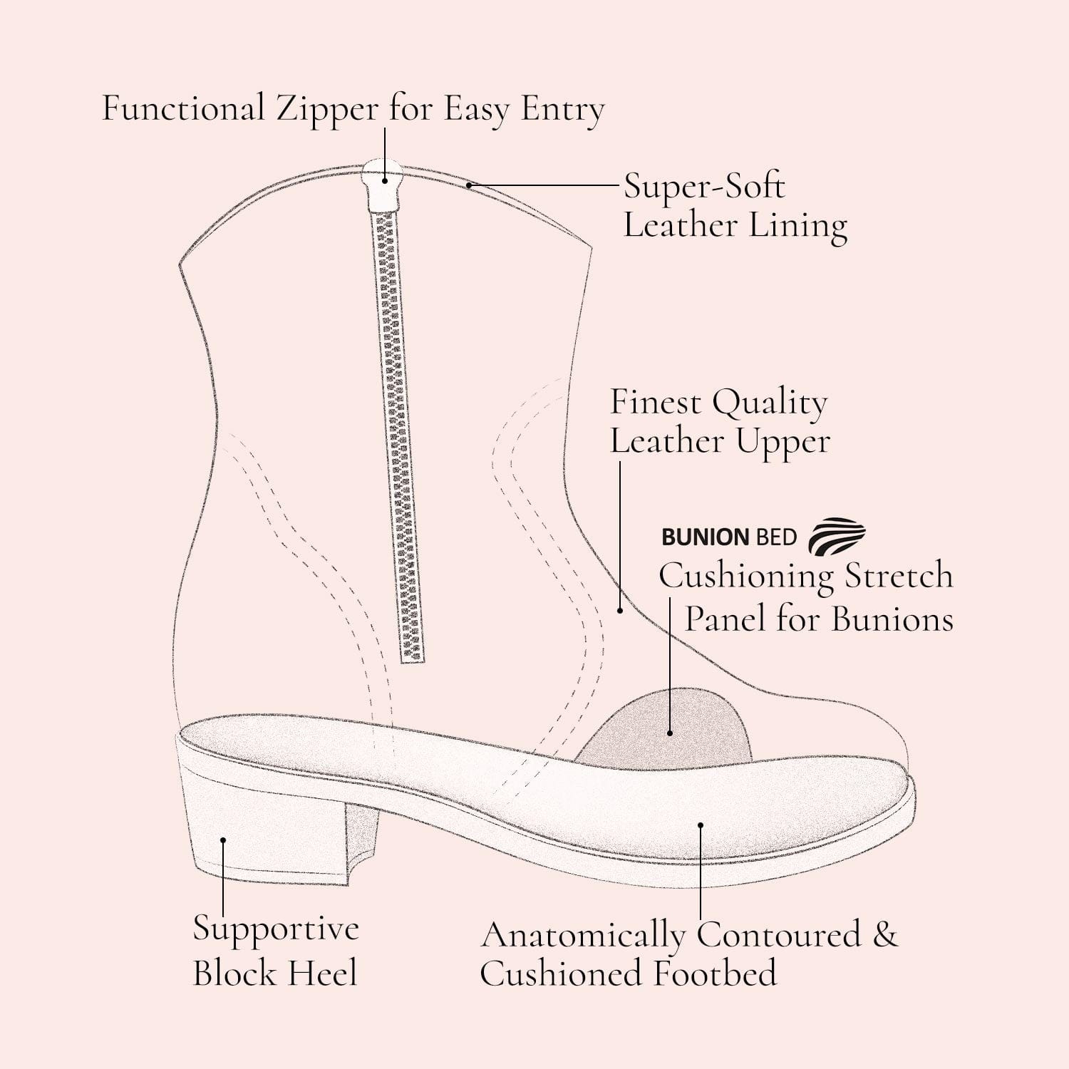 Boots Fern: Black Suede Sole Bliss USA