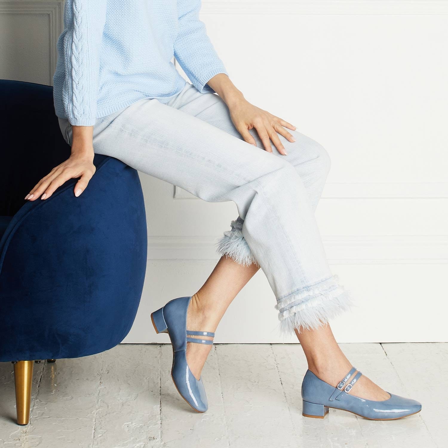 Shoes Orla: Denim Patent Leather Sole Bliss USA