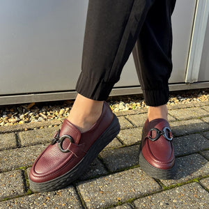 Shoes Panther: Burgundy Leather Sole Bliss USA