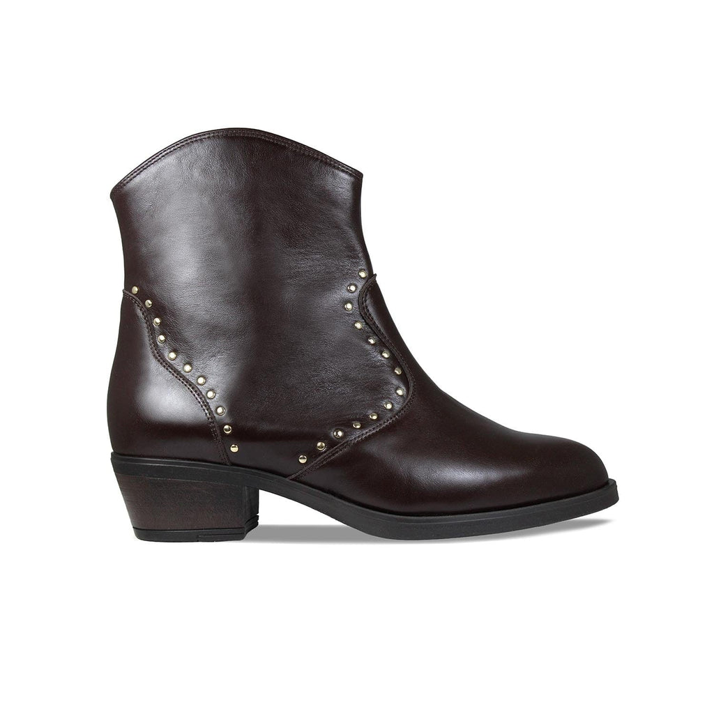 Phoenix: Chocolate Leather - Ankle-Height Cowboy Boots | Sole