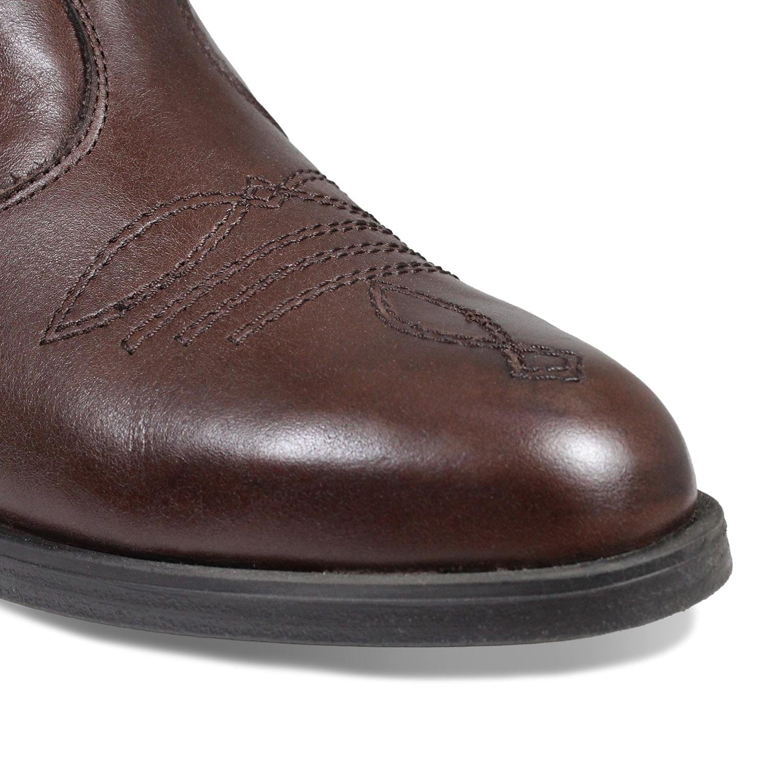 Boots Pioneer: Chestnut Leather Sole Bliss USA