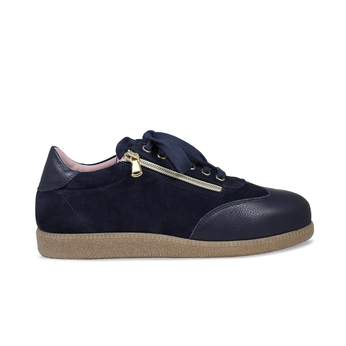 Shoes Pixie: Navy Leather & Suede Sole Bliss USA