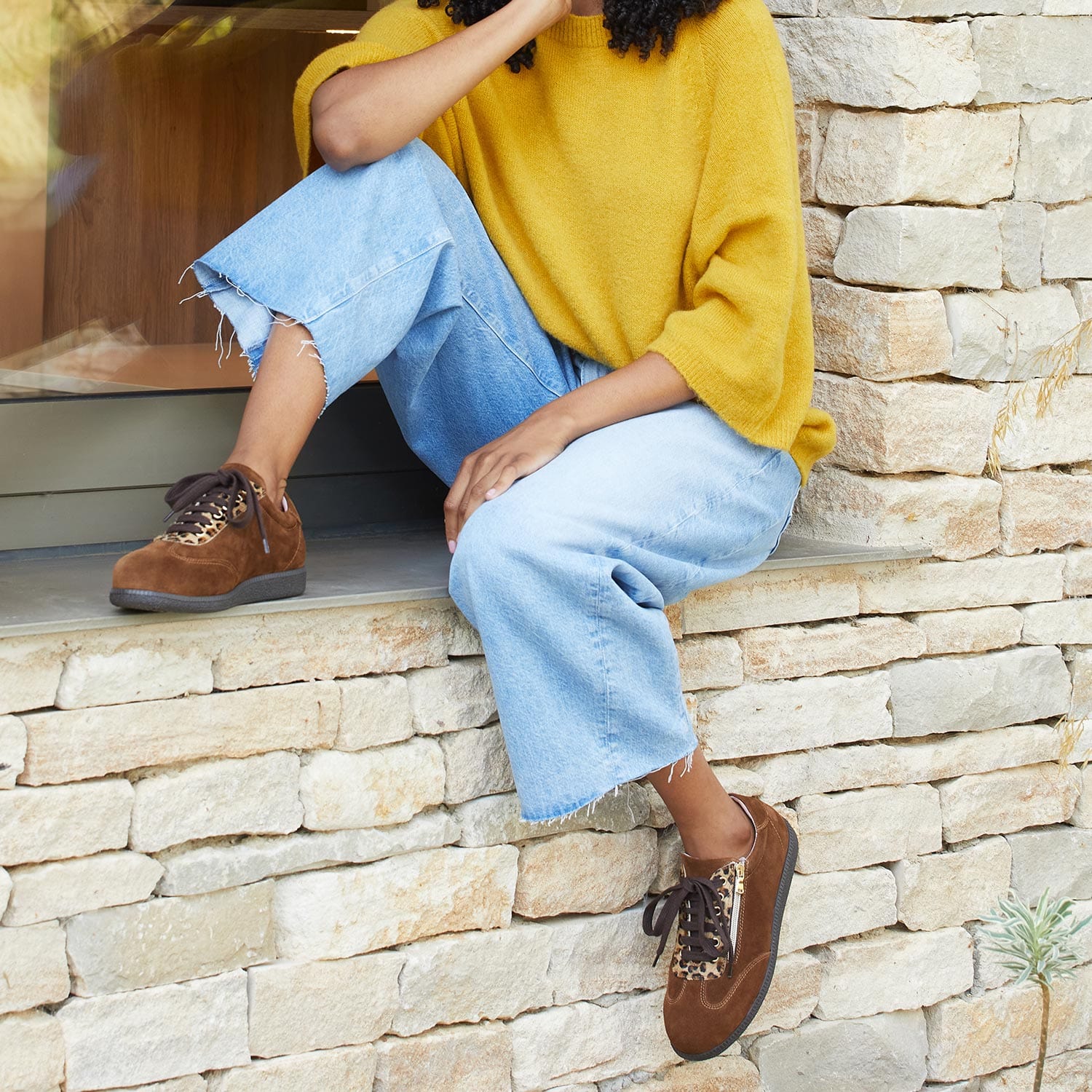 Shoes Pixie: Tan Suede & Luxe Leopard Sole Bliss USA
