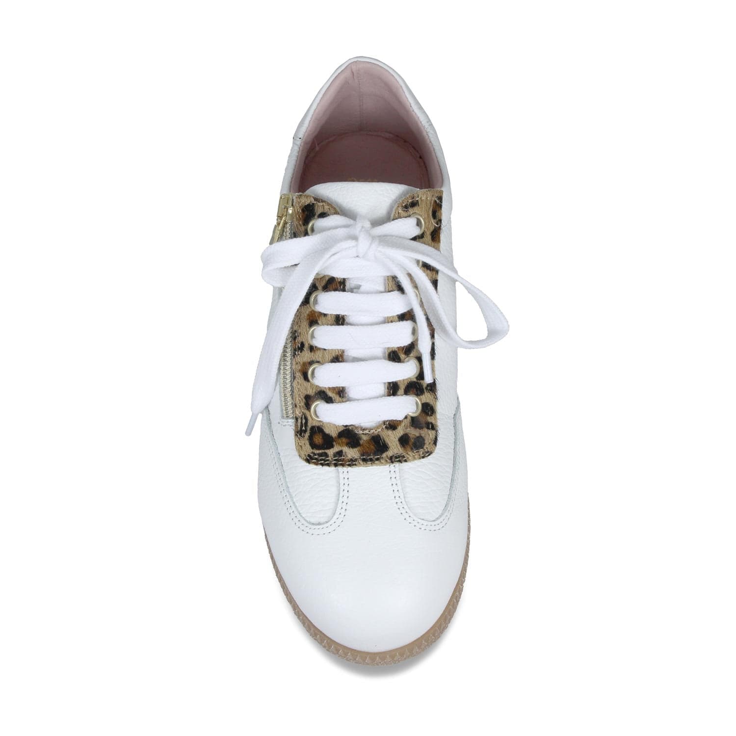 Shoes Pixie: White Leather & Luxe Leopard Sole Bliss USA