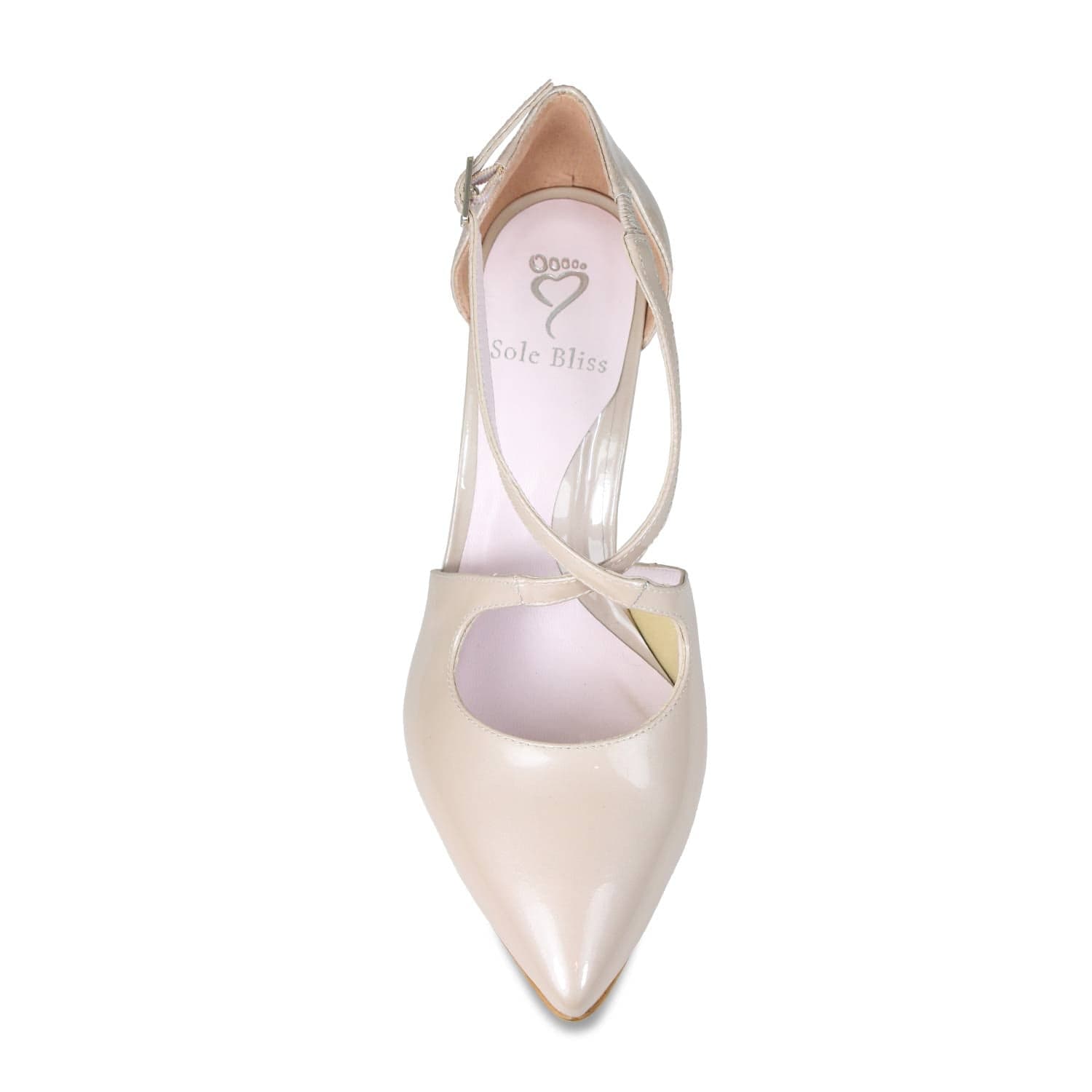 Shoes Poet: Pale Taupe Patent Leather Sole Bliss USA