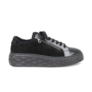 Shoes Porto Fur: Black Leather & Suede Sole Bliss USA