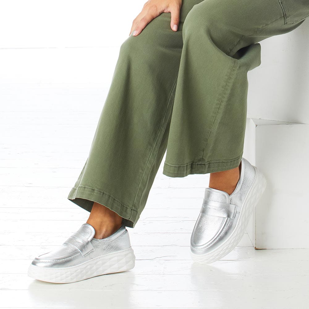 Shoes Prince: Silver Leather Sole Bliss USA