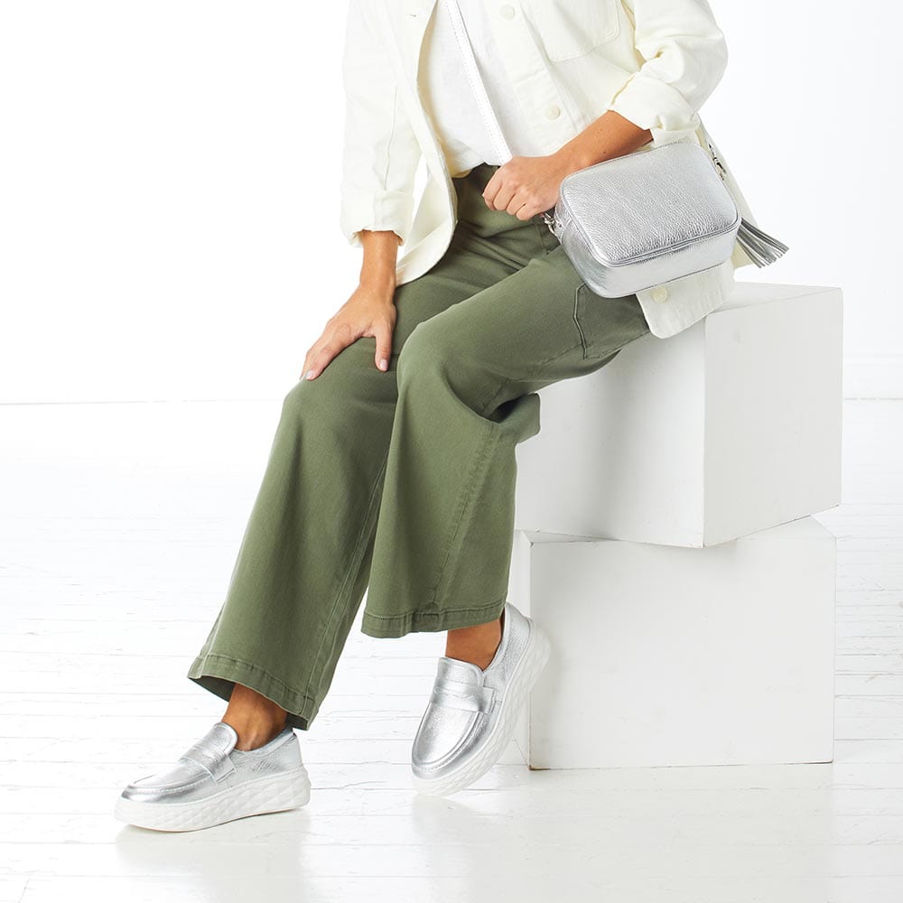 Shoes Prince: Silver Leather Sole Bliss USA