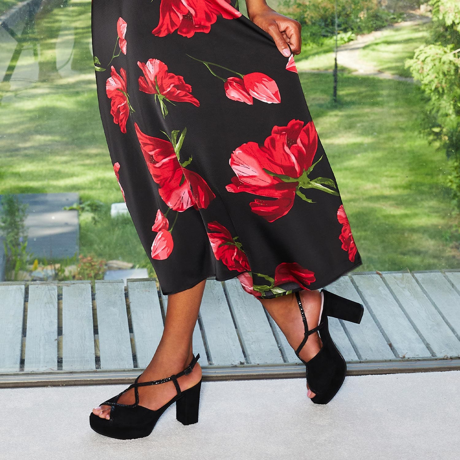 Shoes Rachel: Black Suede & Black Snake Sole Bliss USA