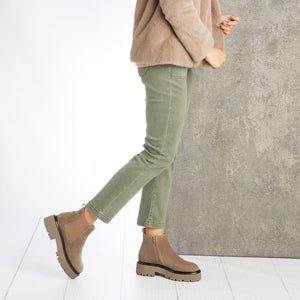 Boots Rhea: Taupe Suede Sole Bliss USA