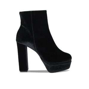 Boots Ronda: Black Luxe Velvet Sole Bliss USA