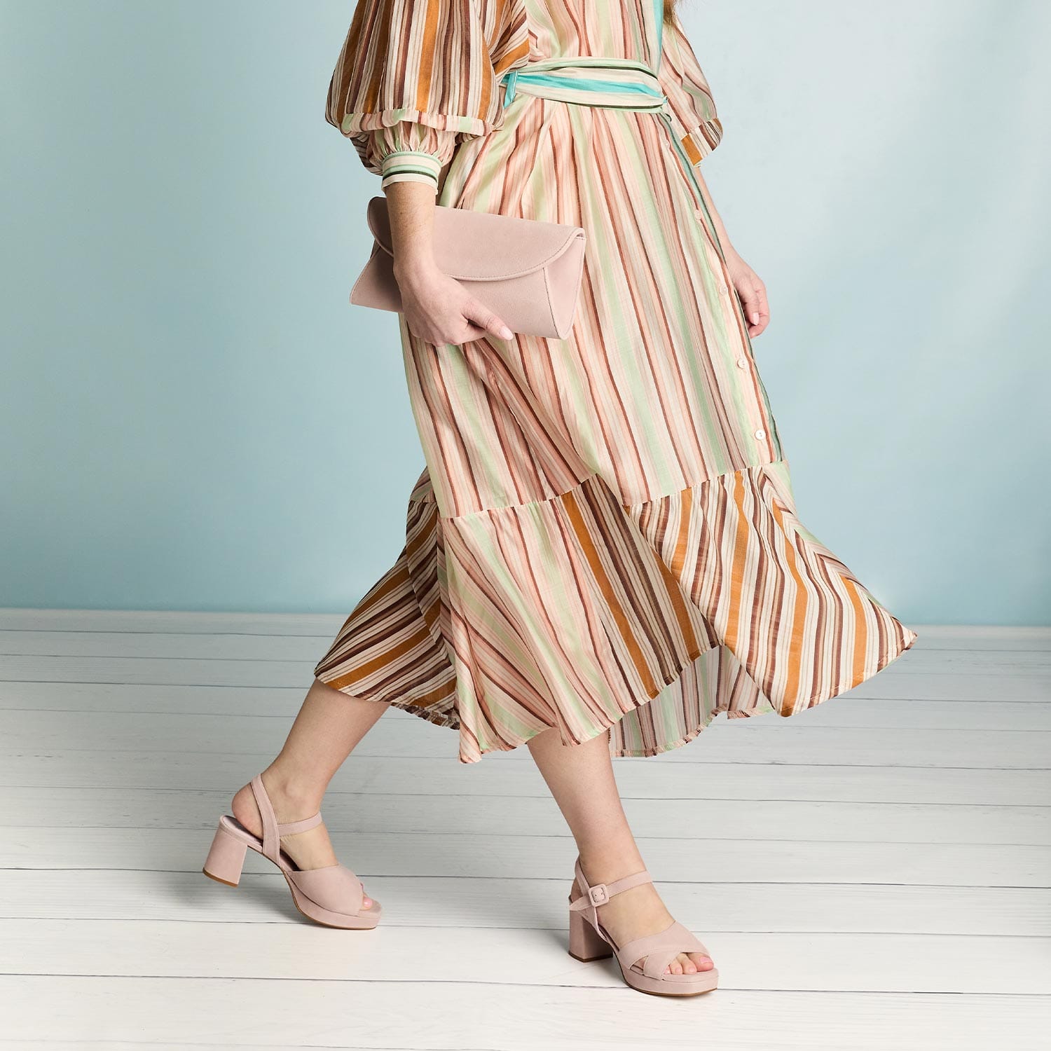 Shoes Ronnie: Blush Suede Sole Bliss USA