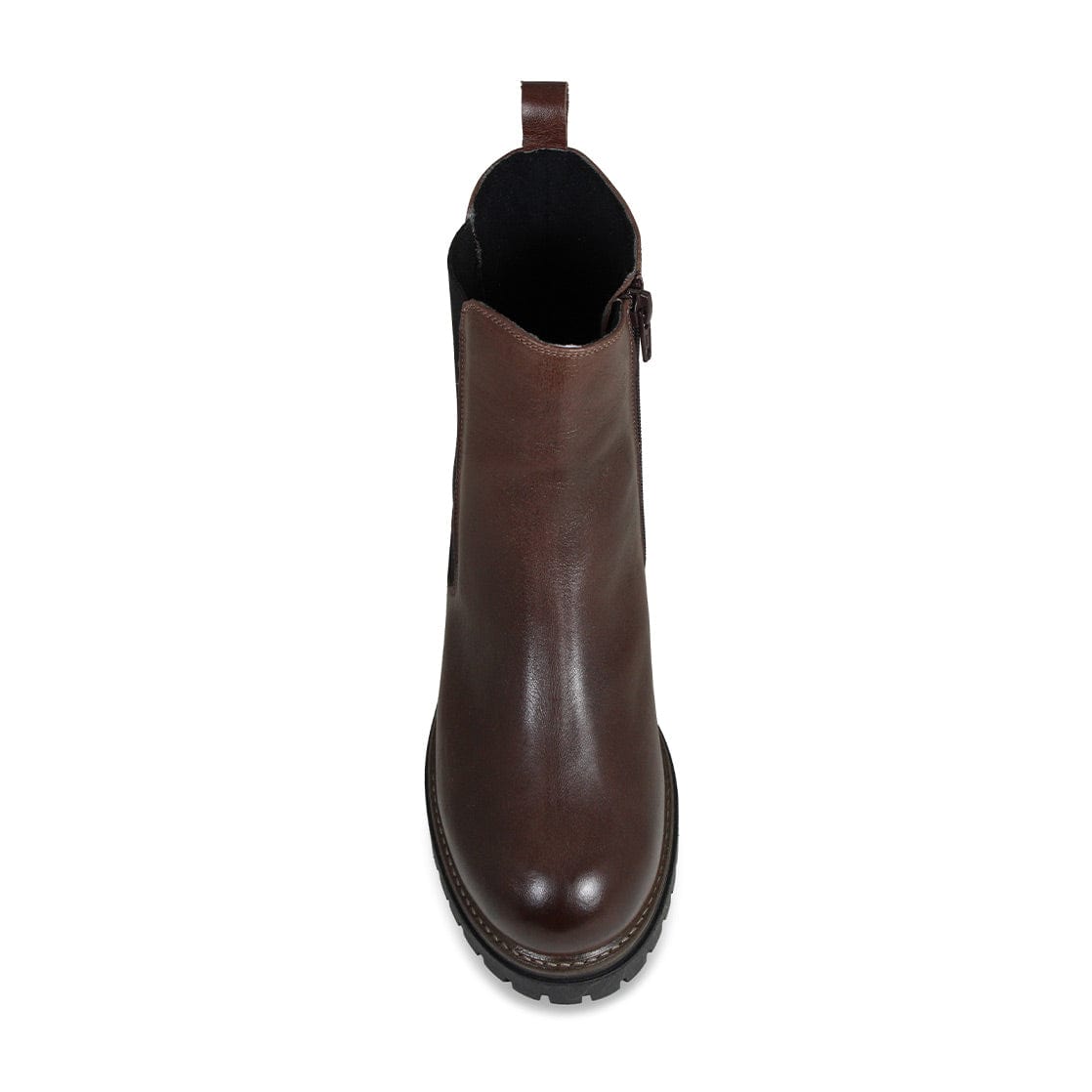 Boots Roxy: Chestnut Leather Sole Bliss USA