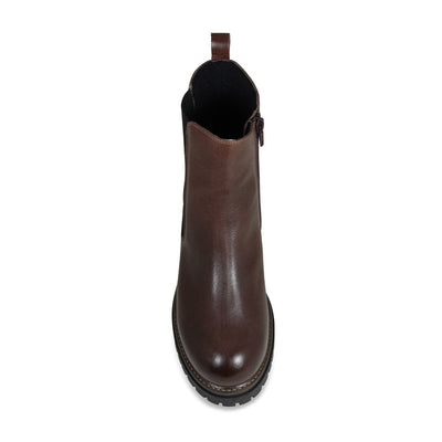 Boots Roxy: Chestnut Leather Sole Bliss USA